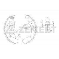 BK-4155 ZEKKERT Комплект гальмівних колодок