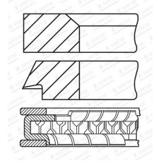 08-451600-00 GOETZE ENGINE Комплект поршневих кілець