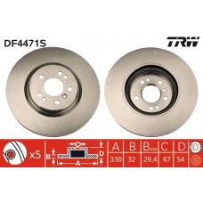 DF4471S TRW Гальмівний диск
