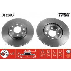 DF2686 TRW Гальмівний диск