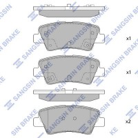 SP1407 Hi-Q Комплект гальмівних колодок дисковий гальм