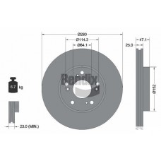 BDS2100 BENDIX Braking Гальмівний диск