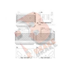 RB2310 R BRAKE Комплект гальмівних колодок дисковий гальм