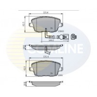 CBP11147 COMLINE Комплект гальмівних колодок дисковий гальм