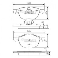 J3603063 NIPPARTS Комплект гальмівних колодок дисковий гальм