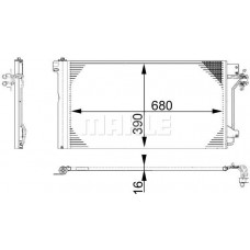 AC 672 000S MAHLE Конденсатор кондиціонера