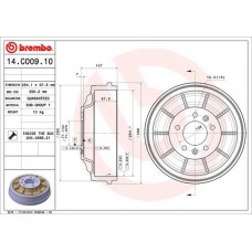 14.C009.10 BREMBO Гальмівний барабан