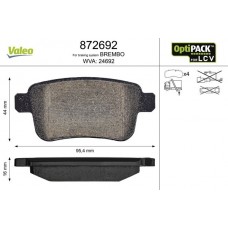 872692 VALEO Комплект гальмівних колодок дисковий гальм