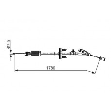1 987 482 796 BOSCH Тросик, cтояночный тормоз