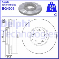 BG4006 DELPHI Гальмівний диск
