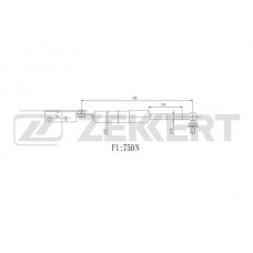 GF-1319 ZEKKERT Газова пружина кришка багажника