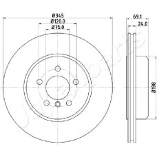 DP-0124 JAPANPARTS Гальмівний диск