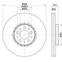 8DD 355 125-581 HELLA Гальмівний диск