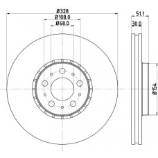 8DD 355 125-581 HELLA Гальмівний диск