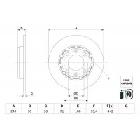 0 986 479 H15 BOSCH Гальмівний диск