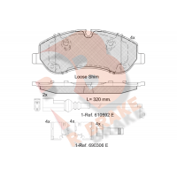 RB2119 R BRAKE Комплект гальмівних колодок дисковий гальм