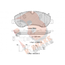 RB2119 R BRAKE Комплект гальмівних колодок дисковий гальм