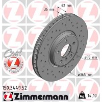150.3449.52 ZIMMERMANN Гальмівний диск