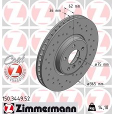 150.3449.52 ZIMMERMANN Гальмівний диск