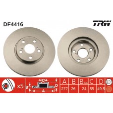 DF4416 TRW Гальмівний диск