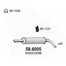 58.6005 ASSO Середній глушник вихлопних газів