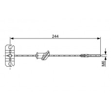 1 987 482 514 BOSCH Тросик, cтояночный тормоз