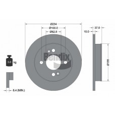 BDS1381 BENDIX Braking Гальмівний диск
