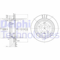 BG3042 DELPHI Гальмівний диск