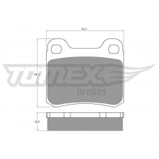 TX 10-371 TOMEX Brakes Комплект гальмівних колодок дисковий гальм