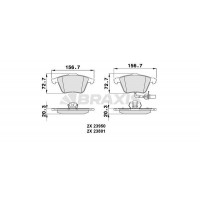 AB0087 BRAXIS Комплект гальмівних колодок дисковий гальм