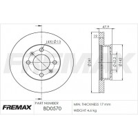 BD-0570 FREMAX Гальмівний диск
