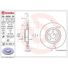 09.4939.24 BREMBO Гальмівний диск