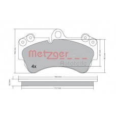 1170242 METZGER Комплект гальмівних колодок дисковий гальм