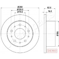 DP-0611C JAPANPARTS Гальмівний диск