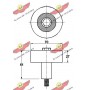 03.81731 AUTOKIT Паразитный / ведущий ролик, Поліклиновий ремінь