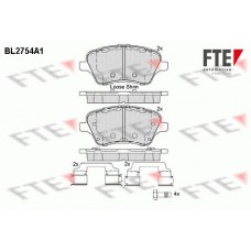 BL2754A1 FTE Комплект гальмівних колодок дисковий гальм