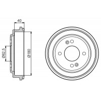 0 986 477 216 BOSCH Гальмівний барабан