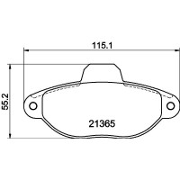 8DB 355 019-091 HELLA Комплект гальмівних колодок дисковий гальм