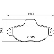 8DB 355 019-091 HELLA Комплект гальмівних колодок дисковий гальм