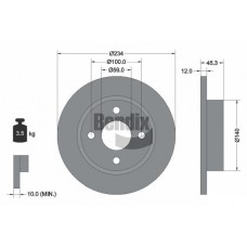 BDS1378 BENDIX Braking Гальмівний диск