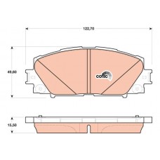 GDB4173 TRW Комплект гальмівних колодок дисковий гальм
