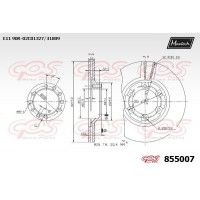 855007 MAXTECH Гальмівний диск