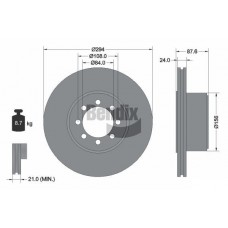 BDS1086 BENDIX Braking Гальмівний диск