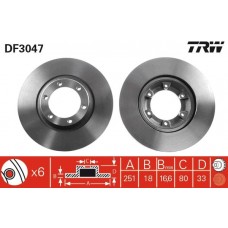 DF3047 TRW Гальмівний диск