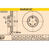 BAR28157 BARUM Гальмівний диск