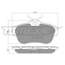 TX 15-94 TOMEX Brakes Комплект гальмівних колодок дисковий гальм