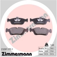23287.175.1 ZIMMERMANN Комплект гальмівних колодок дисковий гальм