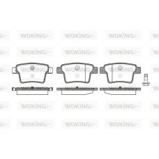 P10493.10 WOKING Комплект гальмівних колодок дисковий гальм