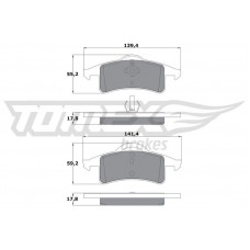 TX 14-90 TOMEX Brakes Комплект гальмівних колодок дисковий гальм