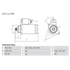 0 986 018 040 BOSCH стартер